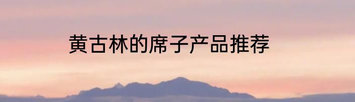 黄古林的席子产品推荐