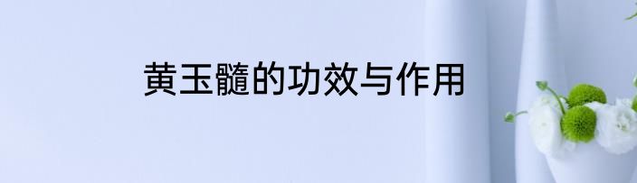 黄玉髓的功效与作用