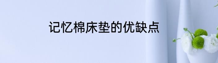 记忆棉床垫的优缺点