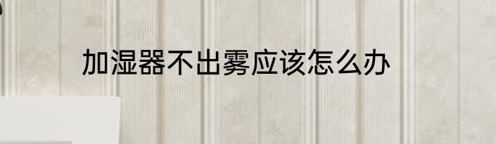 加湿器不出雾应该怎么办
