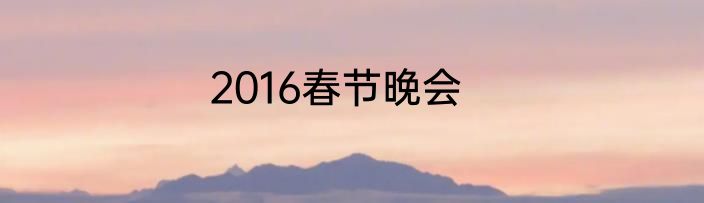 2016春节晚会