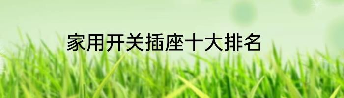 家用开关插座十大排名