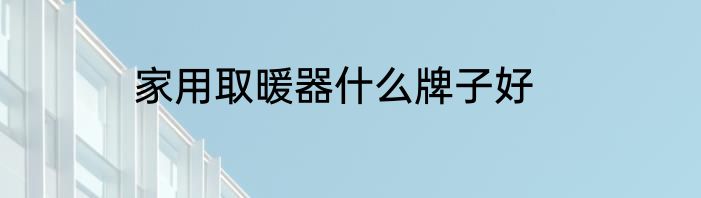 家用取暖器什么牌子好
