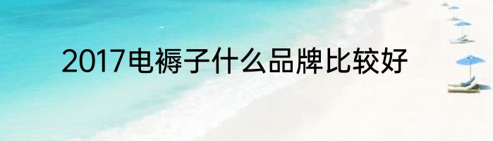 2017电褥子什么品牌比较好