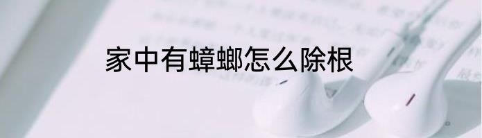 家中有蟑螂怎么除根