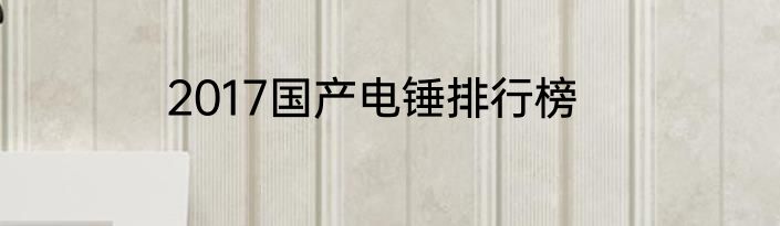 2017国产电锤排行榜