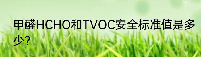 甲醛HCHO和TVOC安全标准值是多少？
