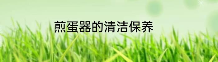 煎蛋器的清洁保养