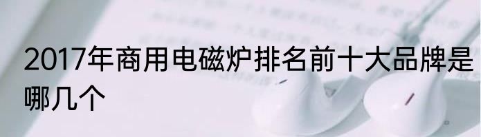 2017年商用电磁炉排名前十大品牌是哪几个