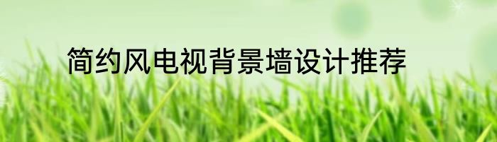 简约风电视背景墙设计推荐