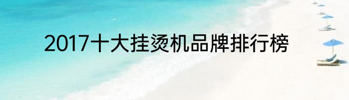 2017十大挂烫机品牌排行榜