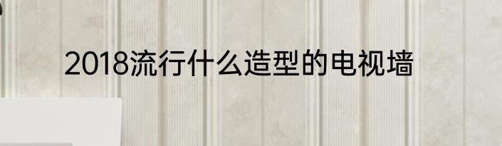 2018流行什么造型的电视墙