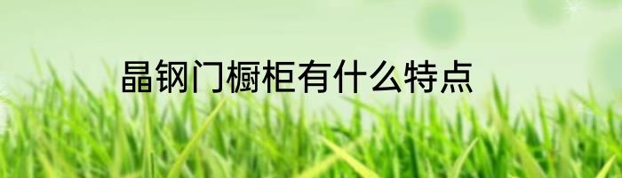 晶钢门橱柜有什么特点