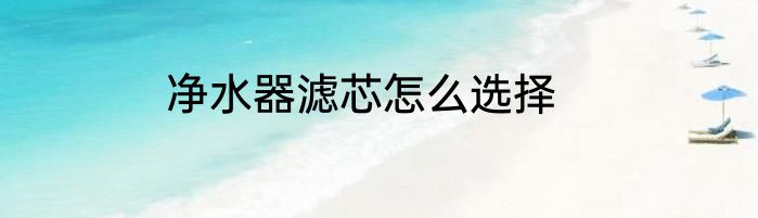 净水器滤芯怎么选择