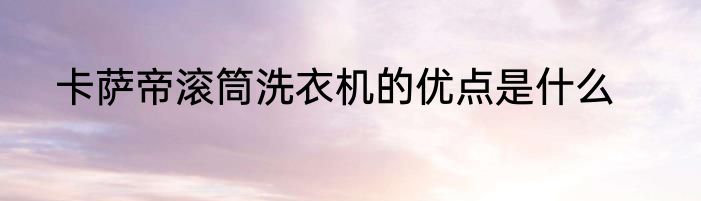 卡萨帝滚筒洗衣机的优点是什么