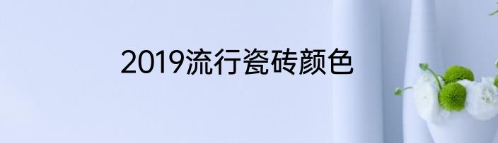 2019流行瓷砖颜色