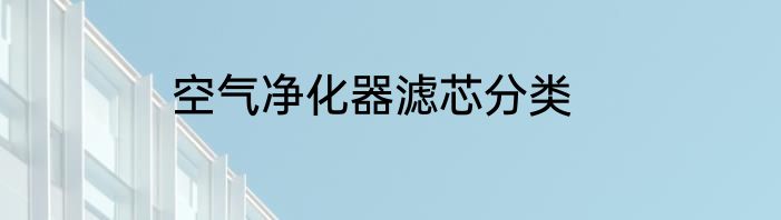 空气净化器滤芯分类