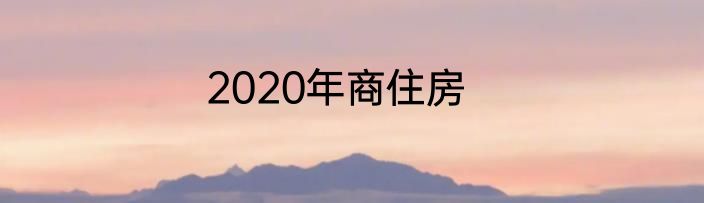 2020年商住房