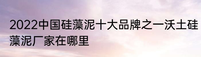2022中国硅藻泥十大品牌之一沃土硅藻泥厂家在哪里
