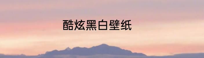 酷炫黑白壁纸