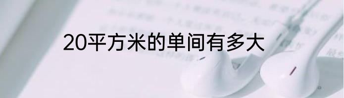 20平方米的单间有多大