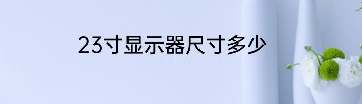 23寸显示器尺寸多少