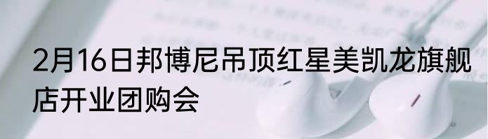 2月16日邦博尼吊顶红星美凯龙旗舰店开业团购会