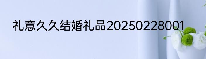 礼意久久结婚礼品20250228001