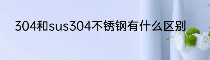 304和sus304不锈钢有什么区别