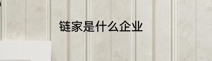 链家是什么企业