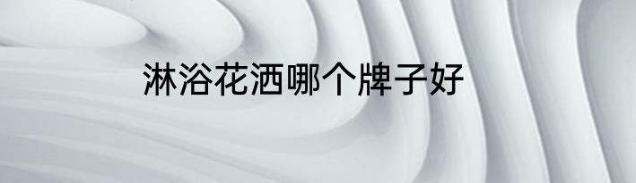 淋浴花洒哪个牌子好