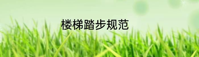 楼梯踏步规范