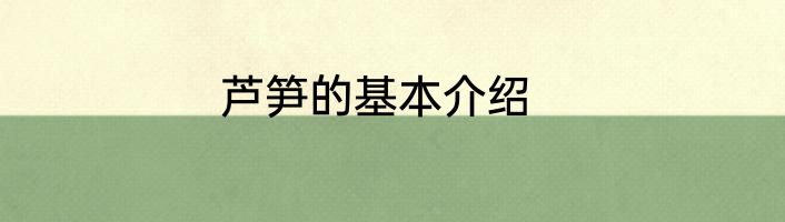 芦笋的基本介绍