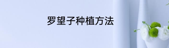 罗望子种植方法