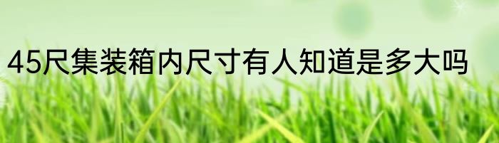 45尺集装箱内尺寸有人知道是多大吗