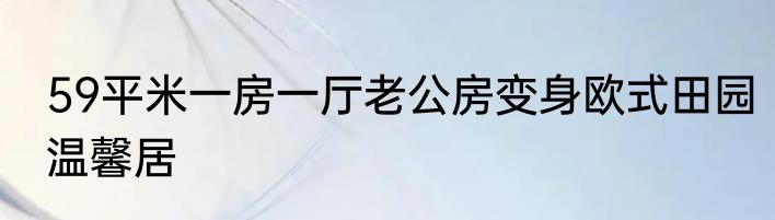 59平米一房一厅老公房变身欧式田园温馨居