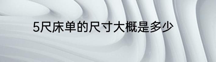 5尺床单的尺寸大概是多少
