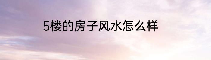 5楼的房子风水怎么样