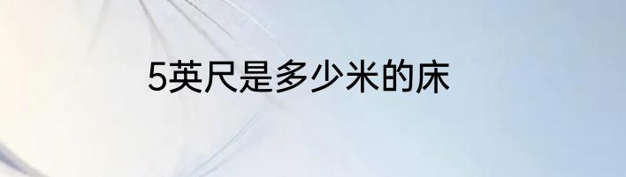 5英尺是多少米的床