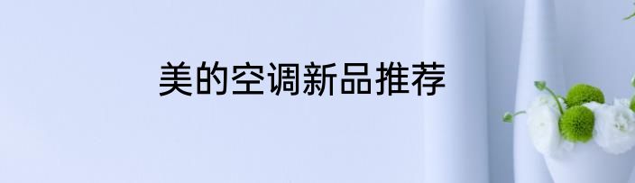 美的空调新品推荐