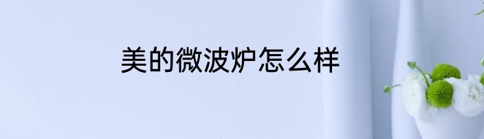 美的微波炉怎么样