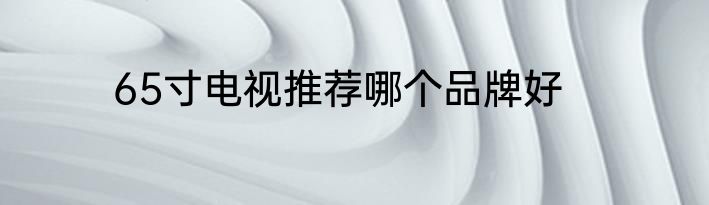 65寸电视推荐哪个品牌好