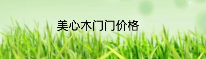 美心木门门价格