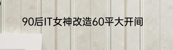90后IT女神改造60平大开间