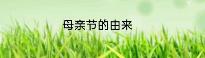 母亲节的由来