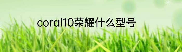 coral10荣耀什么型号