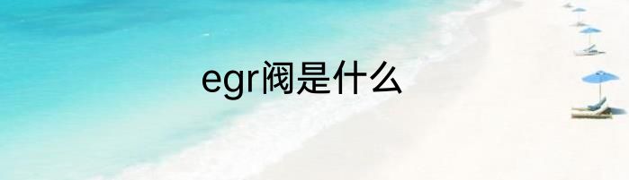 egr阀是什么