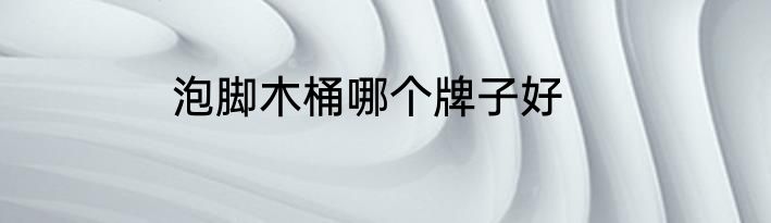 泡脚木桶哪个牌子好