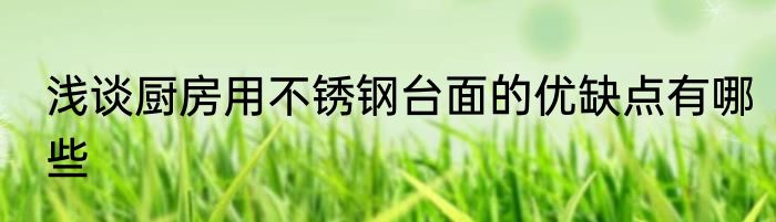 浅谈厨房用不锈钢台面的优缺点有哪些