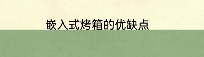 嵌入式烤箱的优缺点